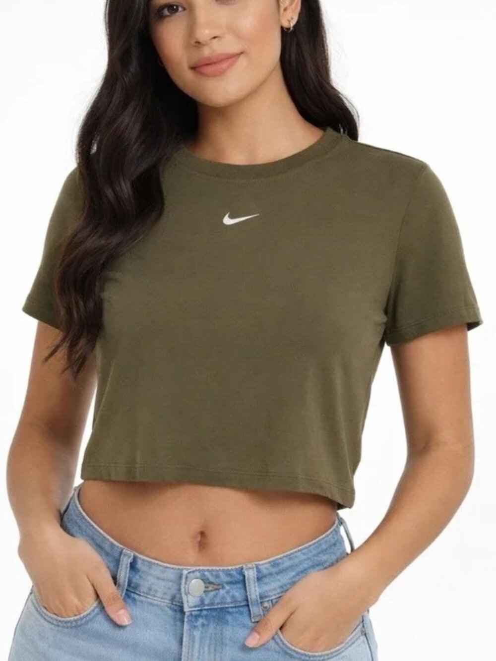 Nike NWT The Nike Tee Cropped Slim Fit Womens Size S